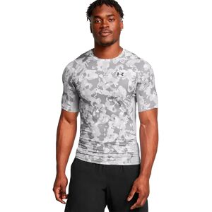 Under Armour Heatgear Armour Printed Short Sleeve T-shirt Mod Gray / Black S Men Under Armour Heatgear Armour Printed Short Sleeve T-shirt Mod Gray / Black S Men
