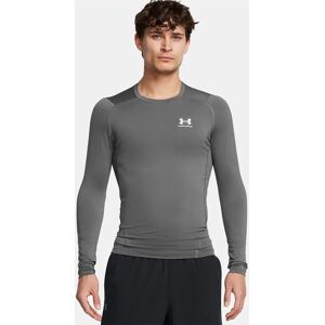 Under Armour Heatgear Armour Comp Long Sleeve T-shirt Castlerock / White 2XL Men Under Armour Heatgear Armour Comp Long Sleeve T-shirt Castlerock / White 2XL Men