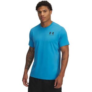 Under Armour Heatgear Fitted Short Sleeve T-shirt Ether Blue / Black S Men Under Armour Heatgear Fitted Short Sleeve T-shirt Ether Blue / Black S Men
