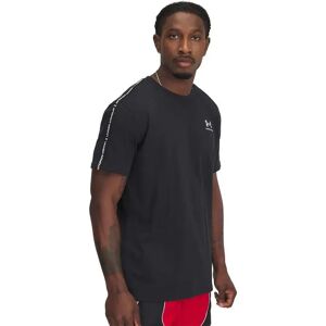 Under Armour Icon Heavyweight Taping Short Sleeve T-shirt Black / White L Men Under Armour Icon Heavyweight Taping Short Sleeve T-shirt Black / White L Men