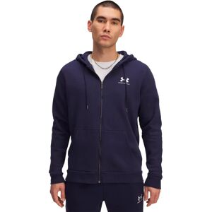 Under Armour Icon Fleece Taping Full Zip Sweatshirt Midnight Navy / White M Men Under Armour Icon Fleece Taping Full Zip Sweatshirt Midnight Navy / White M Men