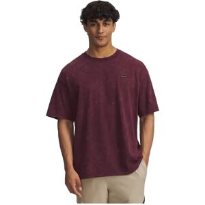 Under Armour Heavyweight Oversized Logo Wash Short Sleeve T-shirt Maroon S Men Under Armour Heavyweight Oversized Logo Wash Short Sleeve T-shirt Maroon S Men