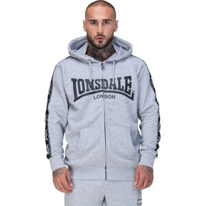 Lonsdale Bigton Full Zip Sweatshirt Marl Grey / Black / White 2XL Men Lonsdale Bigton Full Zip Sweatshirt Marl Grey / Black / White 2XL Men