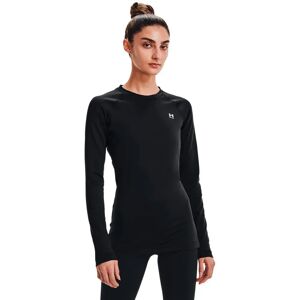 Under Armour Coldgear Authentics Crew Long Sleeve T-shirt Black / White S Women Under Armour Coldgear Authentics Crew Long Sleeve T-shirt Black / White S Women