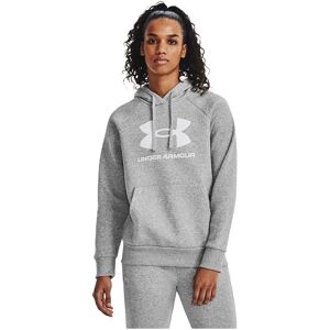 Under Armour Rival Fleece Big Logo Hoodie Mod Gray Light Heather / White S Women Under Armour Rival Fleece Big Logo Hoodie Mod Gray Light Heather / White S Women