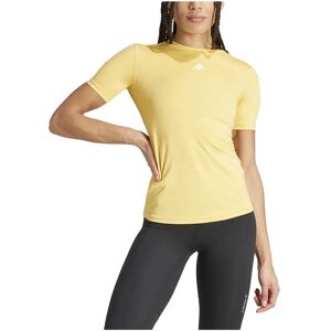 Adidas Techfit Training Short Sleeve T-shirt Semi Spark / White L Women Adidas Techfit Training Short Sleeve T-shirt Semi Spark / White L Women