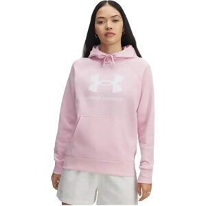 Under Armour Rival Fleece Big Logo Hoodie Pink / White L Women Under Armour Rival Fleece Big Logo Hoodie Pink / White L Women