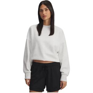 Under Armour Rival Fleece Oversized Crew Sweatshirt Gray / White L Women Under Armour Rival Fleece Oversized Crew Sweatshirt Gray / White L Women