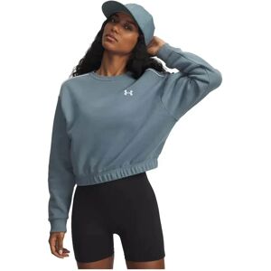 Under Armour Rival Fleece Piped Crew Sweatshirt Blue / White XS Women Under Armour Rival Fleece Piped Crew Sweatshirt Blue / White XS Women