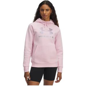 Under Armour Rival Fleece Shimmer Hoodie Pink / Iridescent L Women Under Armour Rival Fleece Shimmer Hoodie Pink / Iridescent L Women