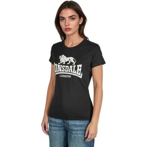 Lonsdale Nash Short Sleeve T-shirt 2 Units Black / White XL Women Lonsdale Nash Short Sleeve T-shirt 2 Units Black / White XL Women