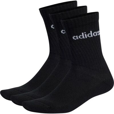 Adidas C Lin 3p Crew Socks 3 Pairs Black UK 8.5-10 unisex Adidas C Lin 3p Crew Socks 3 Pairs Black UK 8.5-10 unisex