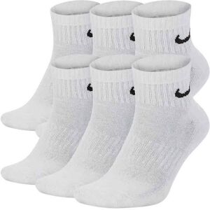 Nike Everyday Cushioned Short Socks 6 Pairs White / Black UK 5-8 Men