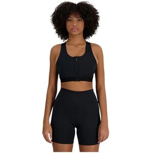 New Balance Sleek Pocket Medium Impact Sports Bra Black XS Women New Balance Sleek Pocket Medium Impact Sports Bra Black XS Women