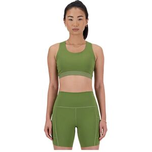 New Balance Sleek Medium Support Pocket Medium Impact Sports Bra Dark Olivine M Women New Balance Sleek Medium Support Pocket Medium Impact Sports Bra Dark Olivine M Women