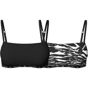 Calvin Klein Underwear 000qf7215e Sports Bra 2 Units Black / Black S Women Calvin Klein Underwear 000qf7215e Sports Bra 2 Units Black / Black S Women