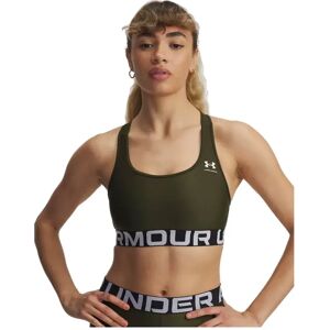 Under Armour Heatgear Branded Medium Impact Sports Bra Green / White XS Women Under Armour Heatgear Branded Medium Impact Sports Bra Green / White XS Women