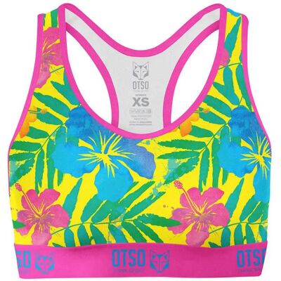 OTSO Sports Bra - Supportive, Breathable, Yellow - Sports Bra OTSO Sports Bra - Supportive, Breathable, Yellow - Sports Bra