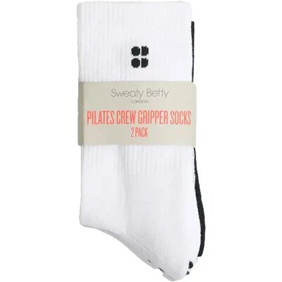 Sweaty Betty Pilates Crew Gripper Socks 2 Pairs White Black EU 39-41 female Sweaty Betty Pilates Crew Gripper Socks 2 Pairs White Black EU 39-41 female