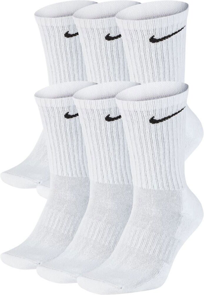 Nike Everyday Cushion Band Crew Socks 6 Pairs White / Black UK 11-14.5 Men