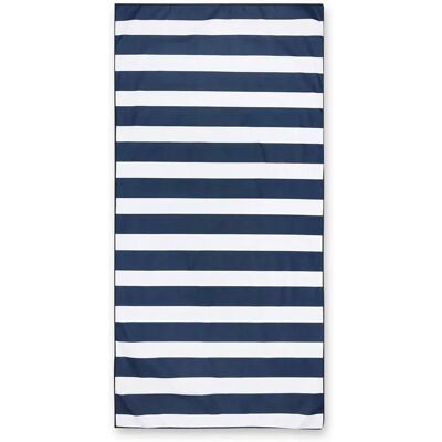 Regatta Printed Microfibre Beach Towel White / Navy Stripe One Size unisex Regatta Printed Microfibre Beach Towel White / Navy Stripe One Size unisex