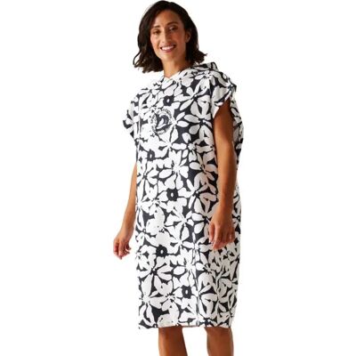 Regatta Rum006 Bathrobe Navy / White Floral L-XL unisex Regatta Rum006 Bathrobe Navy / White Floral L-XL unisex