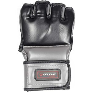 Olive Mma Combat Gloves Black / Silver L-XL unisex Olive Mma Combat Gloves Black / Silver L-XL unisex