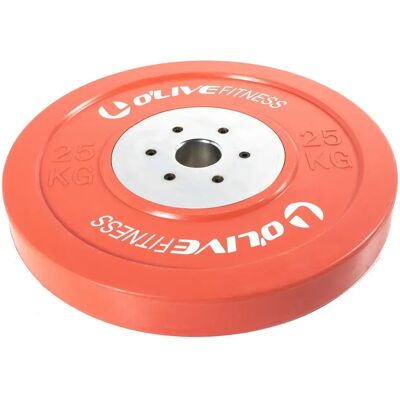 O'Live 25kg Olympic Bumper Plate - Discs for Weightlifting O'Live 25kg Olympic Bumper Plate - Discs for Weightlifting
