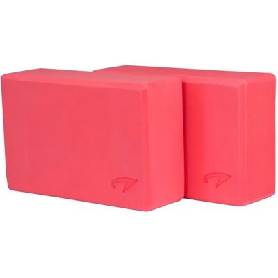 AVENTO Yoga Blocks Set 2 - Pink - 23x15x7.6 cm AVENTO Yoga Blocks Set 2 - Pink - 23x15x7.6 cm