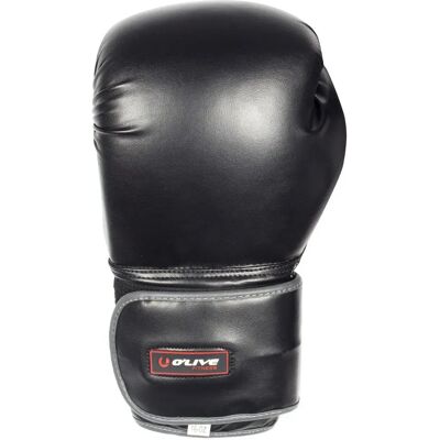 O'Live 16 oz Fight Gloves - Synthetic Leather, Velcro, Black O'Live 16 oz Fight Gloves - Synthetic Leather, Velcro, Black