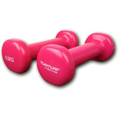 Tunturi Vinyl Dumbbell - 0.5kg Rose - Muscle Strengthening Equipment Tunturi Vinyl Dumbbell - 0.5kg Rose - Muscle Strengthening Equipment