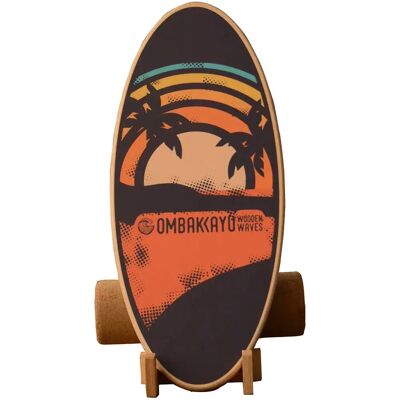 Ombakkayu Sunset Balance Board Black / Orange One Size unisex Ombakkayu Sunset Balance Board Black / Orange One Size unisex