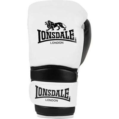 Lonsdale Barford Leather Boxing Gloves White / Black 10 oz unisex Lonsdale Barford Leather Boxing Gloves White / Black 10 oz unisex