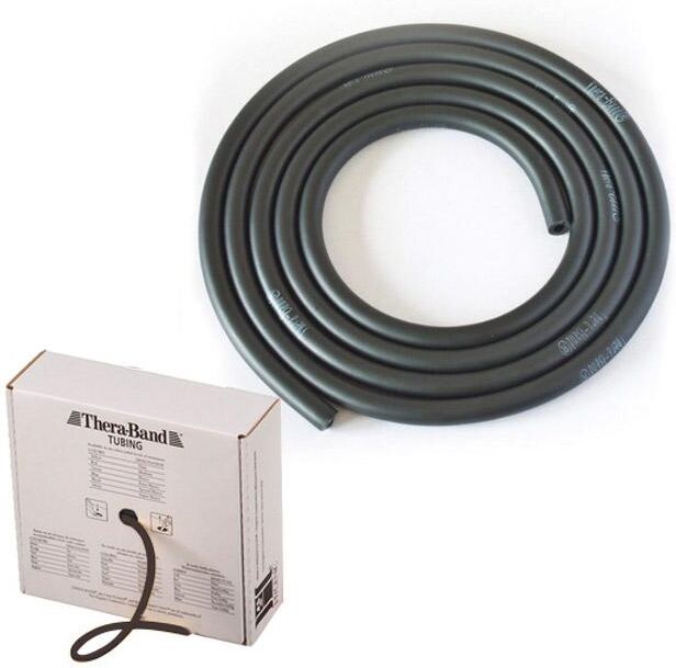 Theraband Tubing Strong Special 7.5 Mx1.4 Cm Resistance Band Black 7.5 m x 1.4 cm unisex