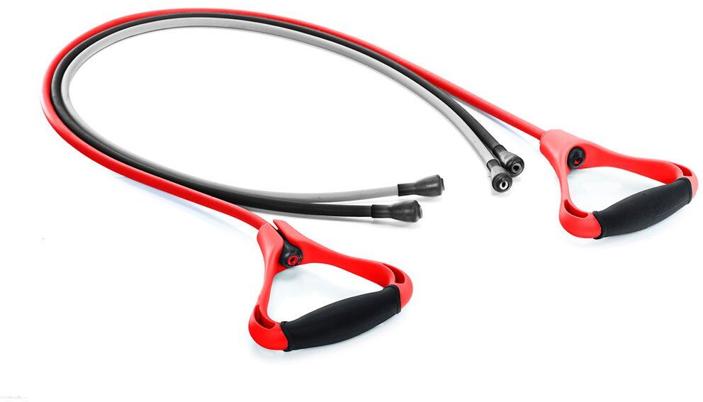 Gymstick Exercise Tube Set 3-in-1 Resistance Band Red / Black / Grey One Size unisex