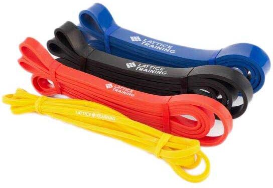 Lattice Training Pull Up Latex Resistance Bands Set Blue / Yellow / Red / Black One Size unisex