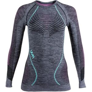 Uyn Ambityon Long Sleeve Base Layer Black Melange / Pink Aqua XS Women Uyn Ambityon Long Sleeve Base Layer Black Melange / Pink Aqua XS Women