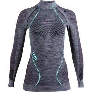 Uyn Ambityon Long Sleeve Base Layer Black Melange / Pink Aqua XS Women Uyn Ambityon Long Sleeve Base Layer Black Melange / Pink Aqua XS Women