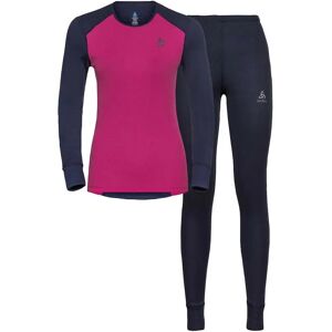 Odlo Active Warm Eco Base Layer Set Dark Sapphire / Beetroot Purple XL Women Odlo Active Warm Eco Base Layer Set Dark Sapphire / Beetroot Purple XL Women