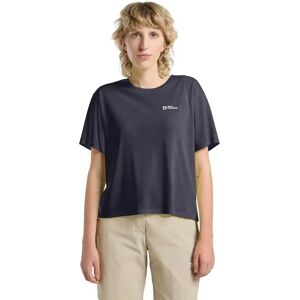 Jack Wolfskin Vonnan Crop Short Sleeve T-shirt Graphite S Women Jack Wolfskin Vonnan Crop Short Sleeve T-shirt Graphite S Women