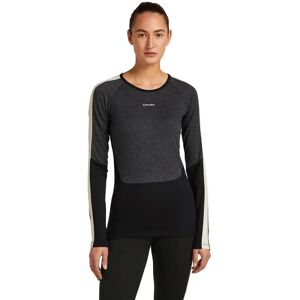 Icebreaker Merino 200 Oasis+ Crewe Long Sleeve Base Layer Black / Jet Heather / Undyed / Cb XL Women Icebreaker Merino 200 Oasis+ Crewe Long Sleeve Base Layer Black / Jet Heather / Undyed / Cb XL Women