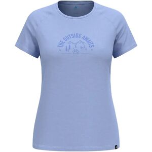 Odlo Ride 365 Pw130 Bike Print Short Sleeve T-shirt Blue Heron Melange XL Women Odlo Ride 365 Pw130 Bike Print Short Sleeve T-shirt Blue Heron Melange XL Women