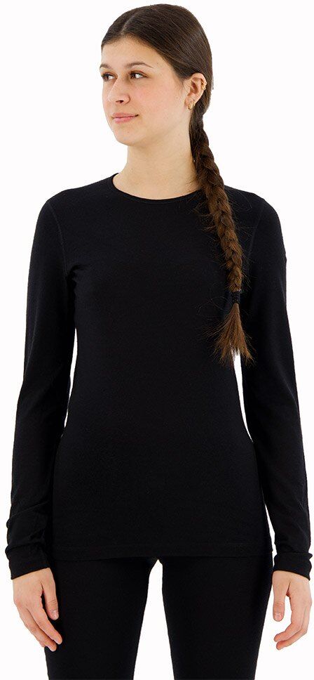 Icebreaker 200 Oasis Crew Merino Long Sleeve Base Layer Black S Women