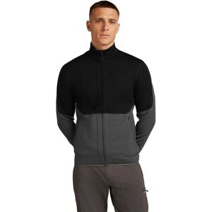 Icebreaker Merino 400 Realfleece™ Descender Full Zip Sweatshirt Black / Obsidian / Cb 2XL Men