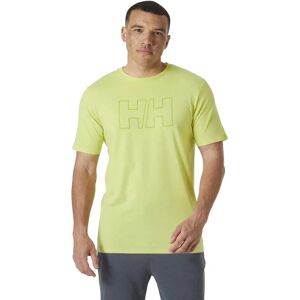 Helly Hansen Tech Logo Short Sleeve T-shirt Cyber Lime L Men Helly Hansen Tech Logo Short Sleeve T-shirt Cyber Lime L Men