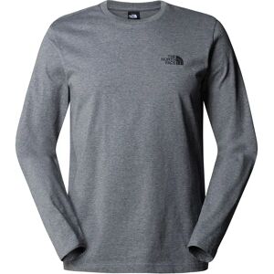The North Face Simple Dome Long Sleeve T-shirt TNF Medium Grey Heather XL Men The North Face Simple Dome Long Sleeve T-shirt TNF Medium Grey Heather XL Men