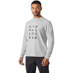 Helly Hansen Men's Skog Graphic Long Sleeve Tee - Grey Fog - Long Sleeve T-Shirt Helly Hansen Men's Skog Graphic Long Sleeve Tee - Grey Fog - Long Sleeve T-Shirt