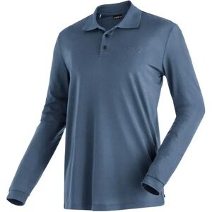Maier Sports Ulrich Long Sleeve Polo Ensign Blue 3XL Men Maier Sports Ulrich Long Sleeve Polo Ensign Blue 3XL Men
