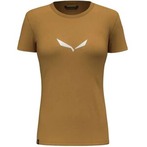 Salewa Solid Dry Short Sleeve T-shirt Golden Brown New Logo 2XS Women Salewa Solid Dry Short Sleeve T-shirt Golden Brown New Logo 2XS Women