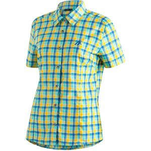 Maier Sports Philina Short Sleeve Shirt Blue Yellow Check M Women Maier Sports Philina Short Sleeve Shirt Blue Yellow Check M Women